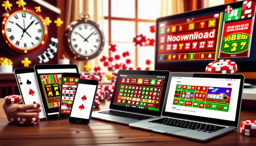 discover the benefits of no-download casinos, offering instant access and convenient gameplay. enjoy a seamless gaming experience without the hassle of downloads, allowing for quick play on any device. explore diverse games and attractive bonuses, all at your fingertips.